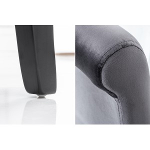 VALENTINO modern bársony étkezőszék - szürke