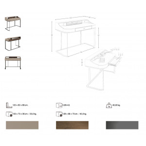 VALENTI exkluzív íróasztal - 120cm