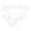 MERANZO prémium sarokkanapé - jobbos kivitel