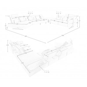 MERANZO prémium sarokkanapé - jobbos kivitel