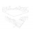 MERANZO prémium sarokkanapé - balos kivitel