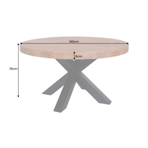 THOR modern mangófa étkezőasztal - 140cm