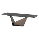 GALEONE prémium kerámia bővíthető étkezőasztal - 160-240cm - fekete/dió