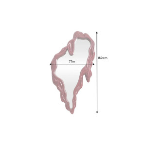 FLUIDUM modern tükör - 150cm - piros