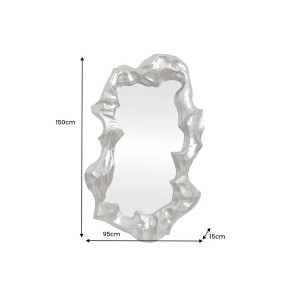 VANITY modern tükör - 150cm - ezüst