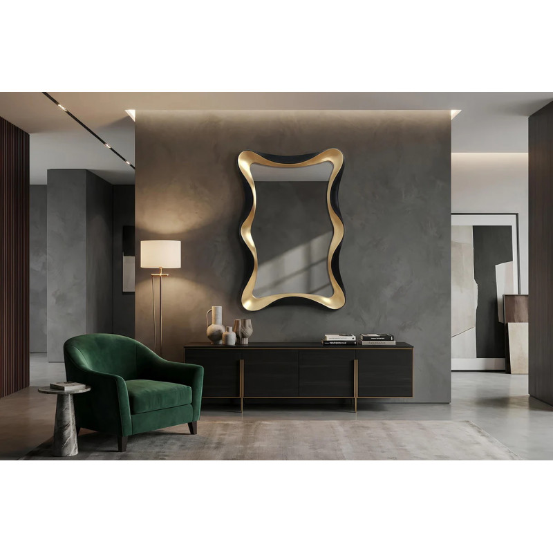 MIRACLE- II modern tükör - 120cm - arany/fekete