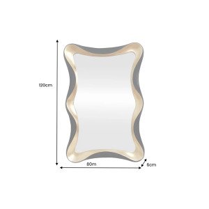 MIRACLE- II modern tükör - 120cm - arany/fekete