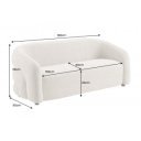 VOGUE design kanapé - 198cm - szürke