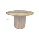 LAMEA kerek rózsafa étkezőasztal - 120/140cm