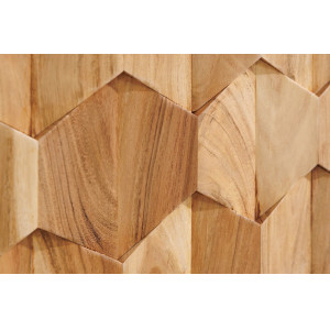 HEXAGON tömör akác fali TV-szekrény - 160cm