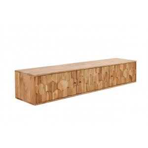 HEXAGON tömör akác fali TV-szekrény - 160cm