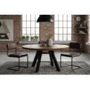 CRAFTER tömör mangófa étkezőasztal - 120cm - barna