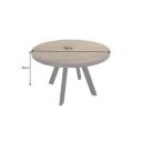 CRAFTER tömör mangófa étkezőasztal - 120cm - barna