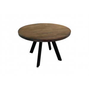 CRAFTER tömör mangófa étkezőasztal - 120cm - barna