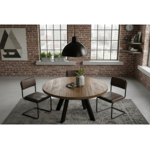 CRAFTER tömör mangófa étkezőasztal - 120cm - barna Étkezőasztalok