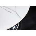 DANCING RINGS exkluzív kerámia dohányzóasztal - fehér/króm