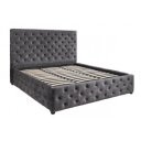 MERCURE modern ágykeret -  180x200cm - szürke bársony