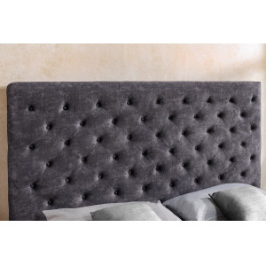 MERCURE modern ágykeret -  180x200cm - szürke bársony