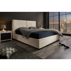 ROCCO modern kordbársony ágykeret -  180x200cm - beige