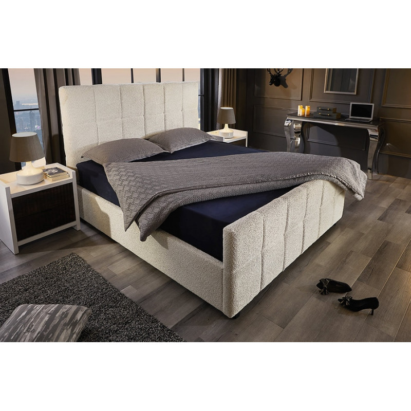 PRESTIGE modern boucle ágykeret -  180x200cm - beige