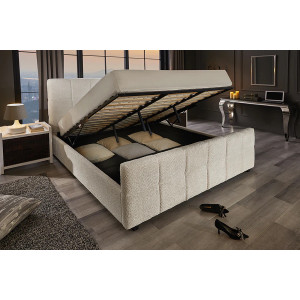 PRESTIGE modern boucle ágykeret -  180x200cm - beige