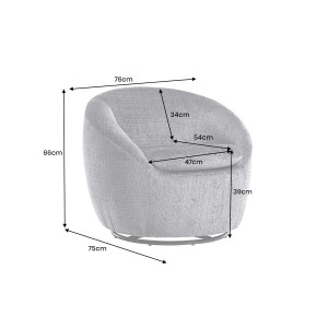 ALPINE design fotel - szürke