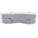 HOLLYWOOD dönthető mozi fotel 5 személyes - fekete