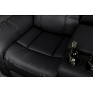 HOLLYWOOD dönthető mozi fotel 5 személyes - fekete