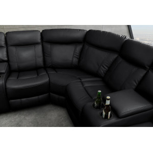 HOLLYWOOD dönthető mozi fotel 5 személyes - fekete