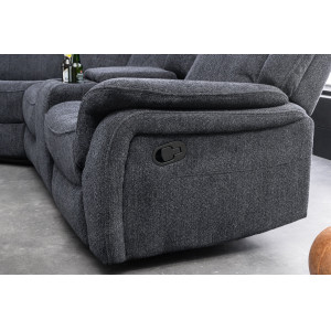 HOLLYWOOD dönthető mozi fotel 5 személyes - sötétszürke