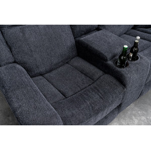 HOLLYWOOD dönthető mozi fotel 5 személyes - sötétszürke