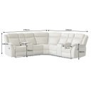 HOLLYWOOD dönthető mozi fotel 5 személyes - beige