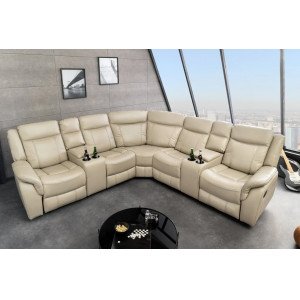 HOLLYWOOD dönthető mozi fotel 5 személyes - beige