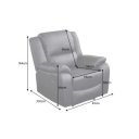 HOLLYWOOD dönthető kényelmi fotel - fekete