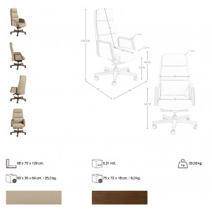 SOLARA exkluzív forgószék - beige