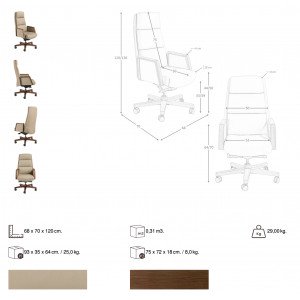 SOLARA exkluzív forgószék - beige