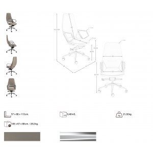 SILVERIA prémium forgószék - beige