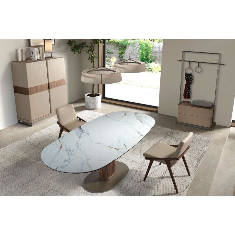 NUBE prémium bővíthető kerámia étkezőasztal - 140-200cm