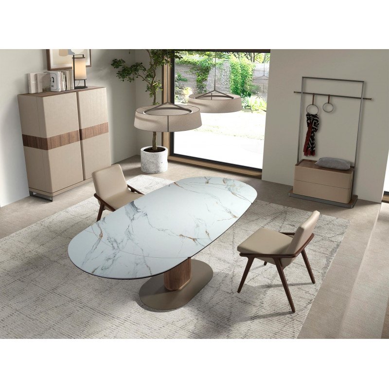 NUBE prémium bővíthető kerámia étkezőasztal - 140-200cm