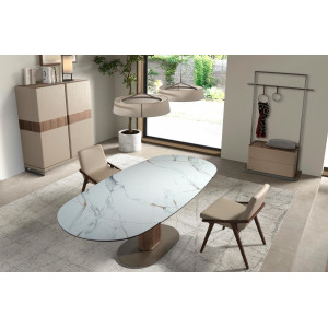 NUBE prémium bővíthető kerámia étkezőasztal - 140-200cm Angel Cerdá