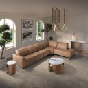 SOLAZZO prémium bőr sarokkanapé - jobbos kivitel