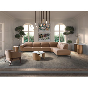 SOLAZZO prémium bőr sarokkanapé - jobbos kivitel