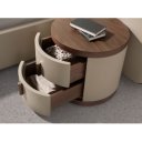 LAVIDA prémium dió/bőr éjjeliszekrény