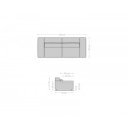 SIRPIO modern kordbársony kanapé - beige - 233cm