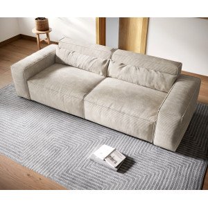 SIRPIO modern kordbársony kanapé - beige - 233cm