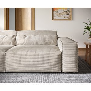 SIRPIO modern kordbársony kanapé - beige - 233cm
