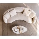 LARNA modern kanapé - beige kordbársony - 260cm