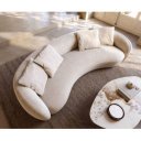 LARNA modern kanapé - beige kordbársony - 260cm