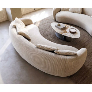 LARNA modern kanapé - beige kordbársony - 260cm