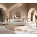 MARINI modern kanapé - beige bouclé - 330cm